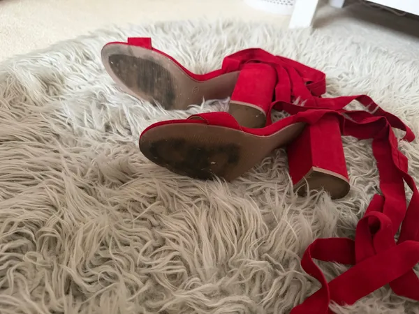 Lulus Red Lace-Up Heels - Image 6