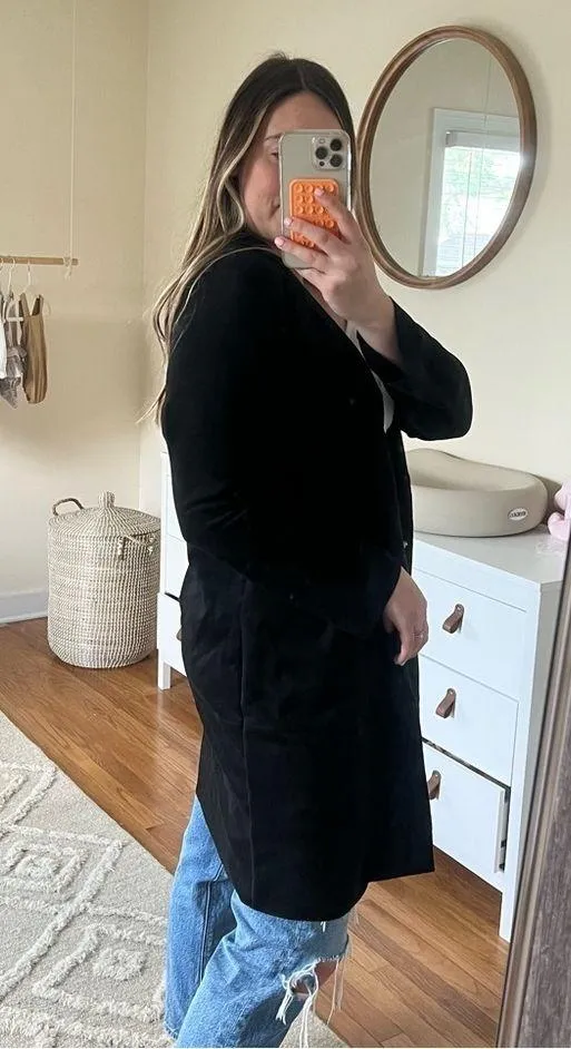 Zara black suede jacket cardigan - Image 5