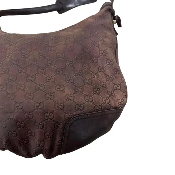Authentic GUCCI Guccissima Large Leather Princy Hobo‎ Shoulder Bag Brown 162882 - Image 2