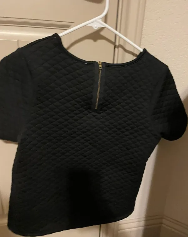 Quilted Black Top - Image 2