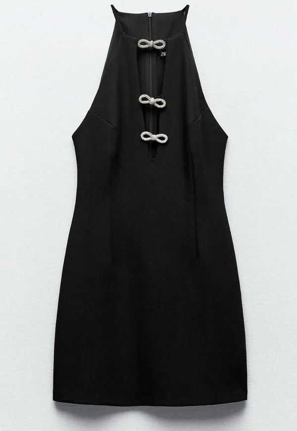 ZARA Jewel Bow Mini Dress - Image 4