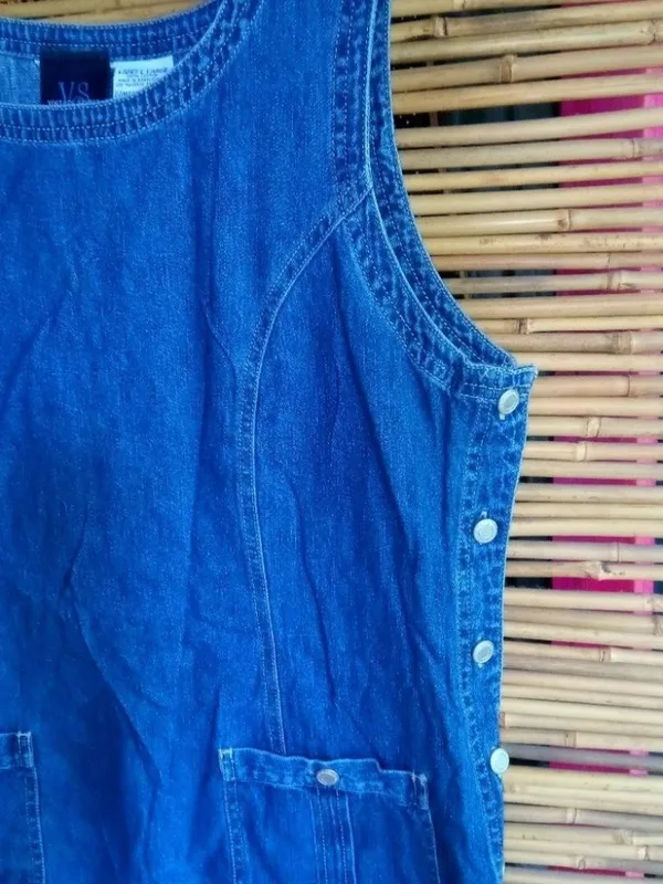 Vintage Studio L Y2K Cotton Jeans Denim Cottagecore Jumper Dress - Image 3