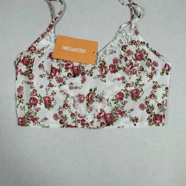 Thatssofetch Lyara Crop Rose Floral‎ - Size 4 - NEW With Tags. - Image 5