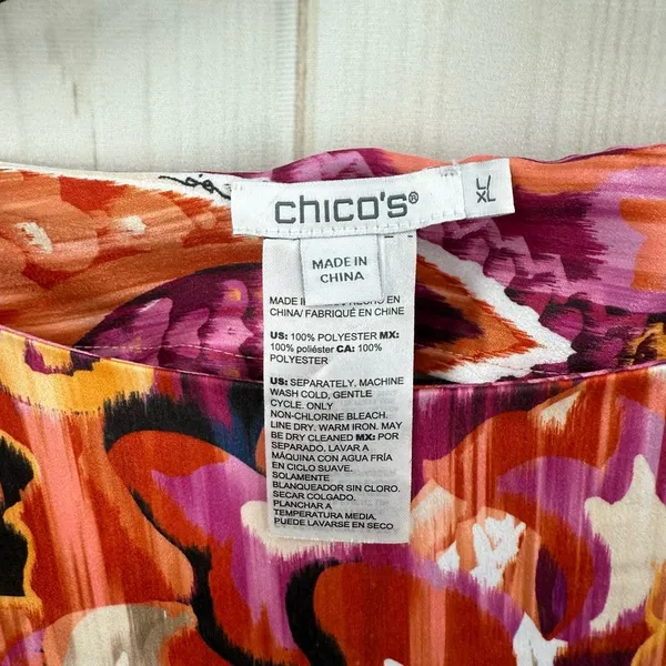 Chicos Women’s Large/XL Batwing Patterned Blouse Top - Image 2