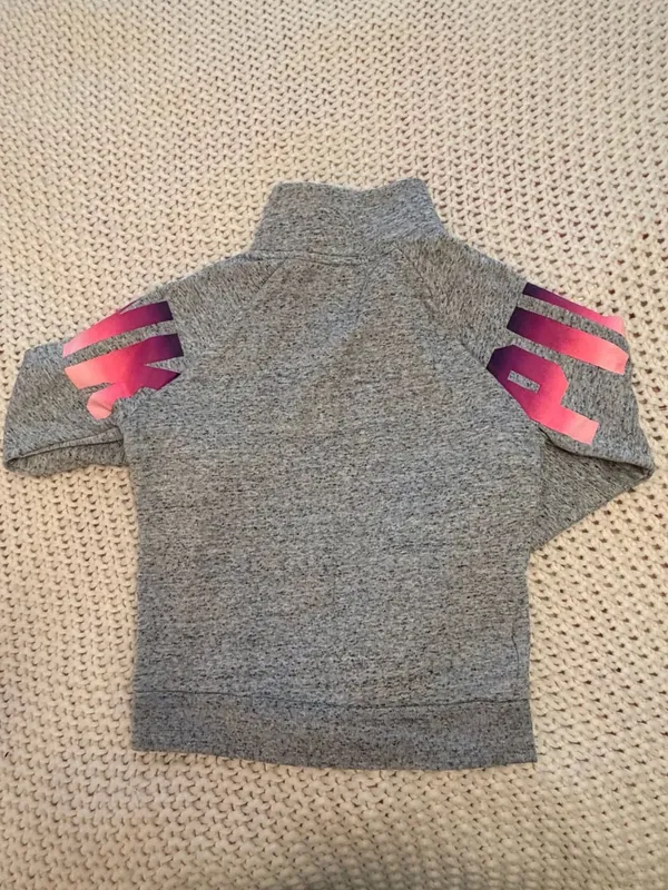 Victoria's Secret PINK Quarter Zip Sweatshirt Size XS Grey - Image 3