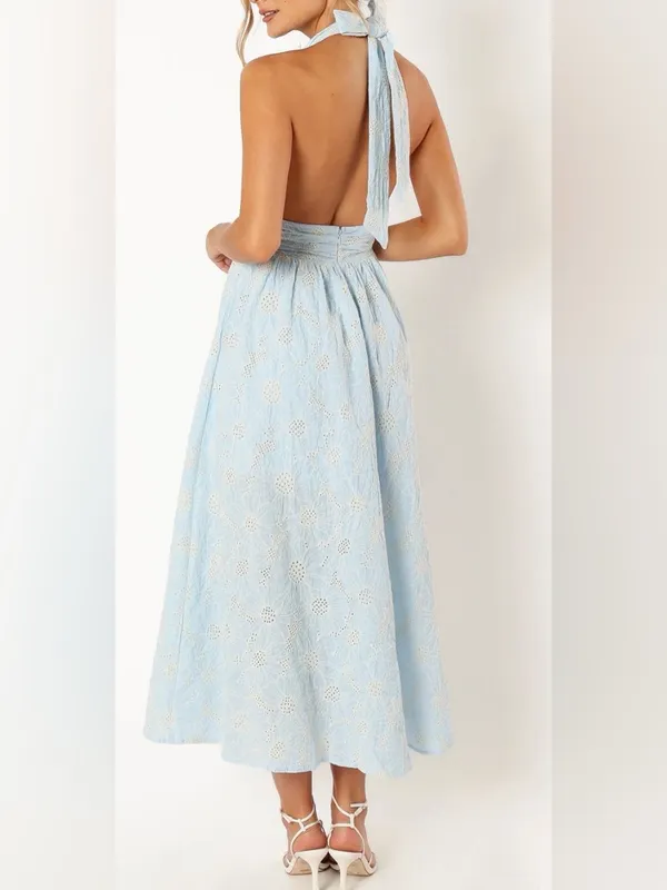 Petal & Pup Taila Halterneck Midi Dress - Image 2