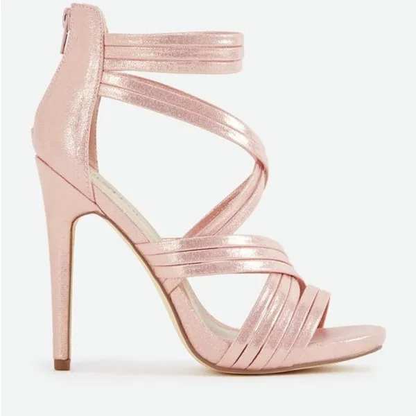 JUSTFAB Party Pleaser Strappy Heeled Sandal size 7.5 BIN 16‎ - Image 3