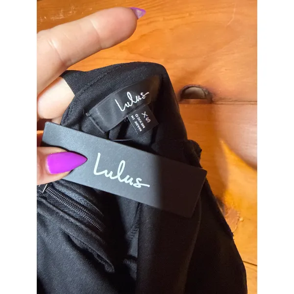 NWT Lulus Glamorous Dedication Black Sleeveless Column Maxi Dress Gala Ball XS - Image 9