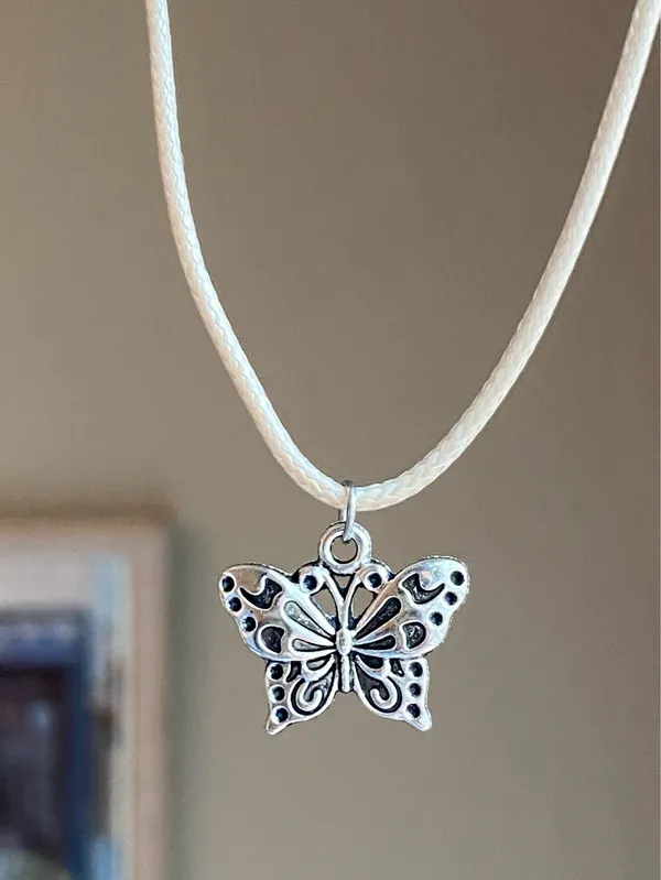 Handmade butterfly boho chic cute necklace 🦋🤎 - Image 2