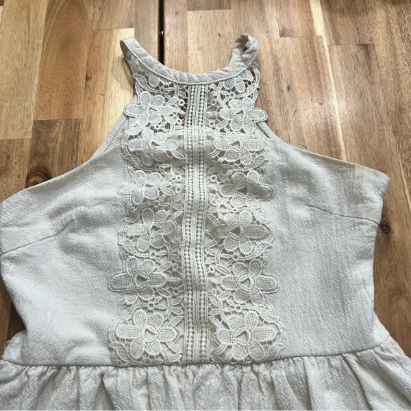Altar’d State Lace Midi Dress Cream Sleeveless Boho Cottagecore Size S - Image 2