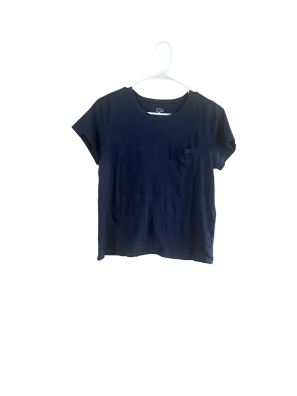 Women's J.Crew Navy Short Sleeve Pocket Tee Size M - Image 2