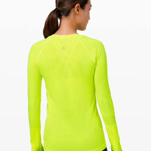 Lululemon Swiftly Tech Long Sleeve Shirt 2.0 *Race Length Sz 10 Highlight Yellow - Image 9