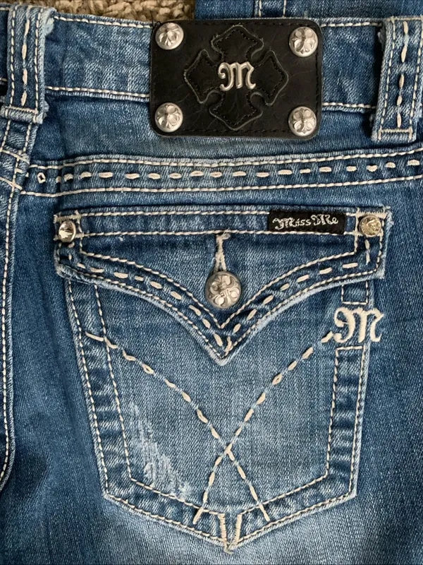 Miss Me size 30 bootcut #JW5353B denim blue jeans - Image 4