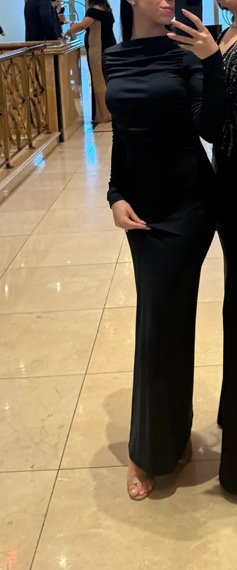 Zara navy blue open back maxi dress - Image 2