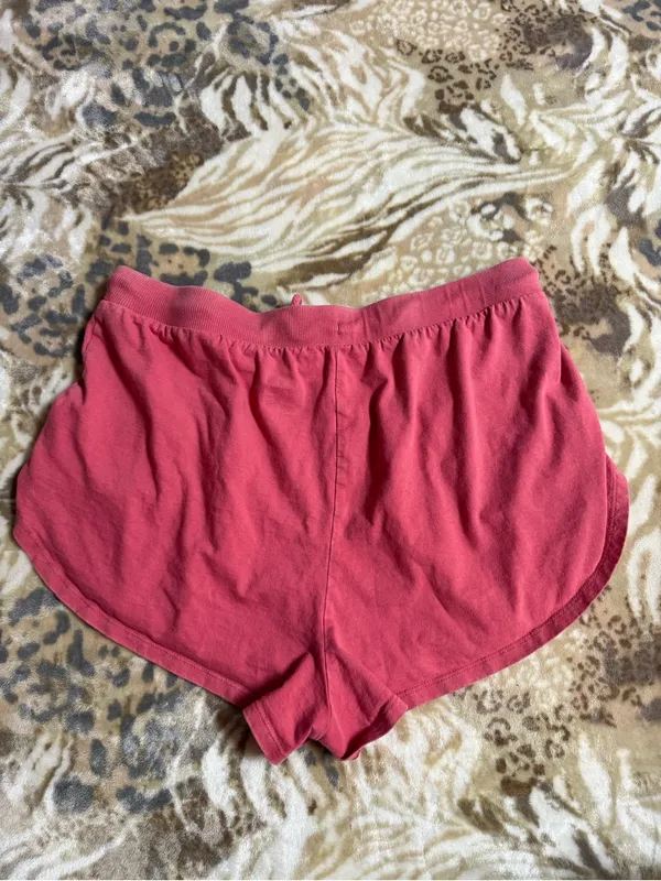 Pink cotton shorts with drawstring waist, size L #summer #casual - Image 2