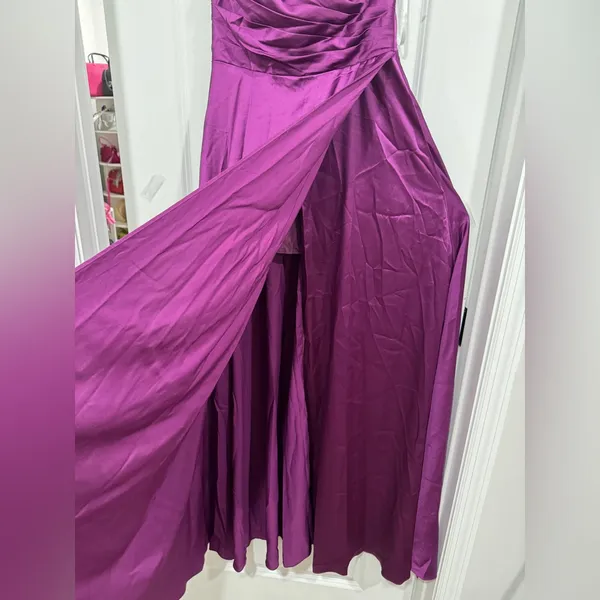 Azazie Vibrant Purple Prom Dress - Image 2