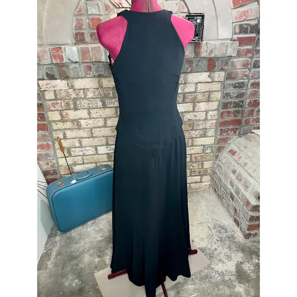 formal dress prom beaded black cutout neckline - Image 7