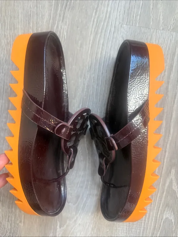 Tory Burch Miller Cloud Lug Flip Flop In Plum / Orange Citrine 6 - Image 3