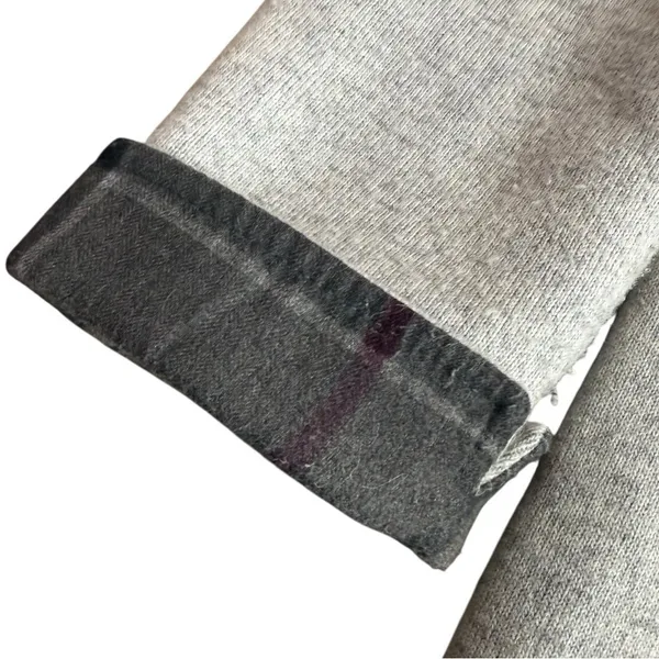 Barbour Women's Size M Millfire Knit Sweater Jacket Gray Tartan Preppy Old Money - Image 5