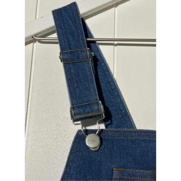 Capulet Lennon Denim Overalls XS Blue Wide Leg Dungaree Stretch Retro Fit - Image 4