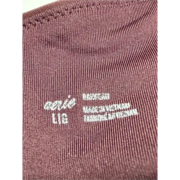 Aerie Burgundy Bandeau Adjustable Straps Bikini Top Large 12 14 - Image 2