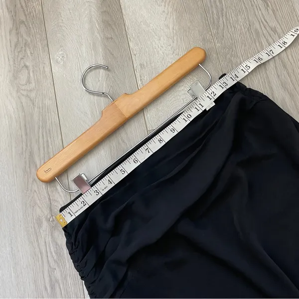 White Fox Skirt draped slip maxi womens Black small formal chic resortwear - Image 3