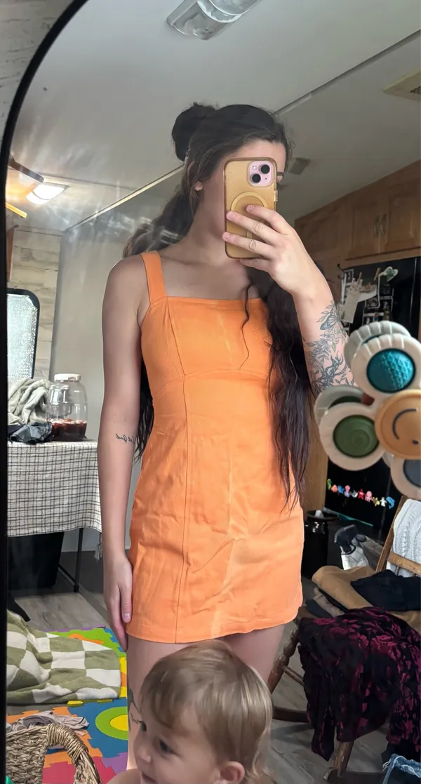 Cloud Ten Orange Dress - Image 4