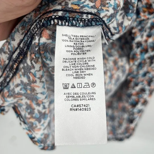 Loft Ditsy Floral Midi Dress Sz 4 Cottagecore Boho Fall Artsy Office 3/4 Sleeve - Image 10