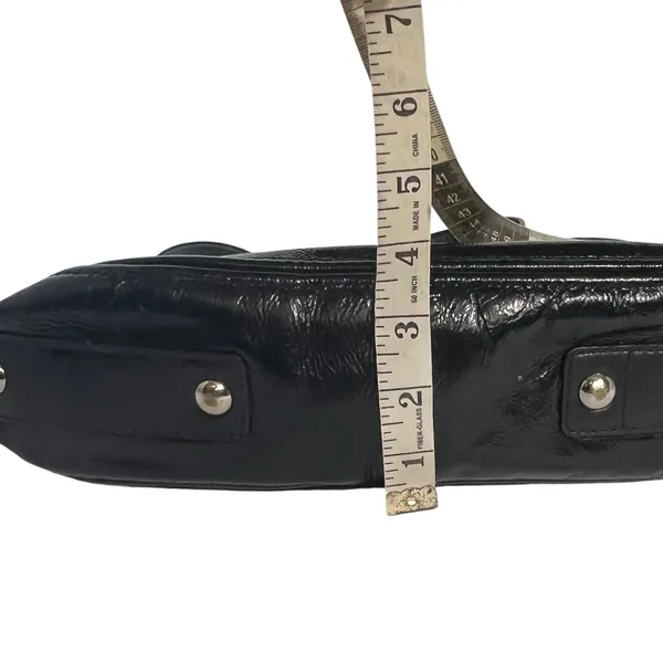 Coach Zoe Hobo Bag Womens Large Black Crinkled Patent Leather F15478‎ - Image 13