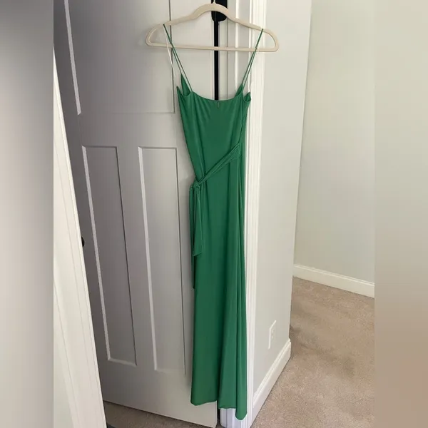 Misa LA Veronika‎ Kelly Green Maxi Dress Wrap Front Stretch Wrinkle Free - Image 5