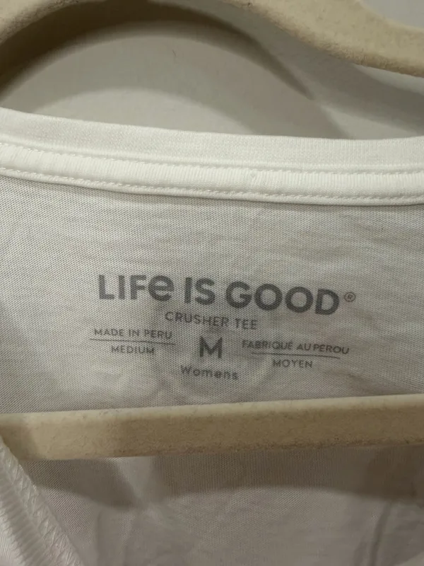 Life is Good White American Flag Peace Love Graphic Tee NWT Size Medium - Image 3