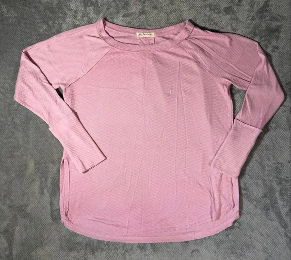 Free People We the Free Oversized Snowy Thermal Mink Pink XL Long Sleeve Tunic - Image 2