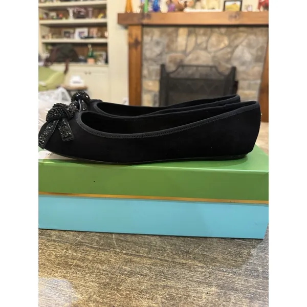 Kate Spade New‎ York Women's Freya Ballet Flat Black Suede Women's Size 9 - Image 3