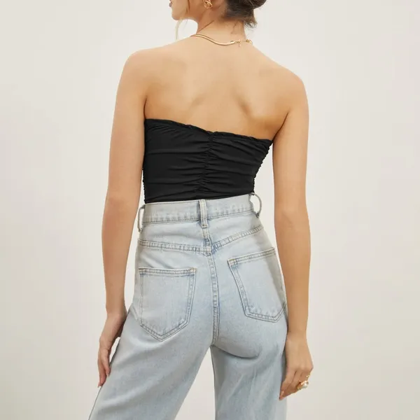 Commense Strapless Wire Bustier Tube Top size XS Black - Image 2