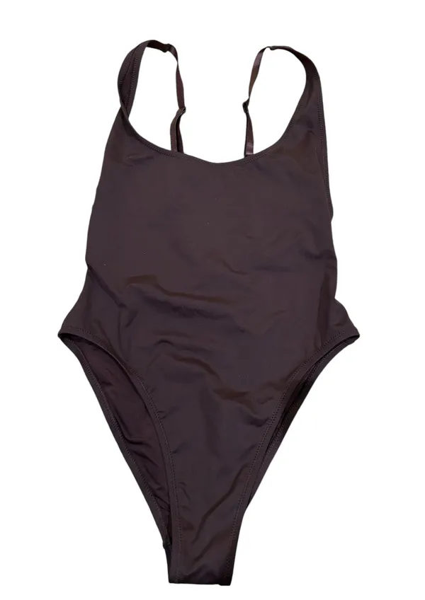 SKIMS NWT Scoop Neck One Piece Swimsuit Size Medium In Cocoa - Image 4
