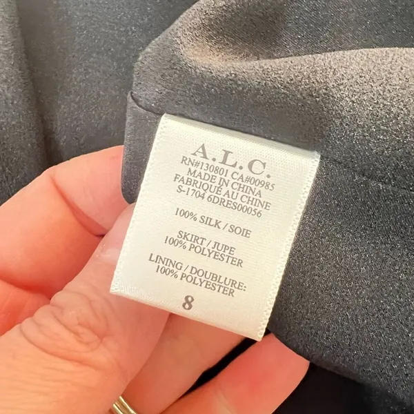 ALC Frank Multicolor Kendall Silk Sleeveless Asymmetrical Lined Sundress Size 8 - Image 11