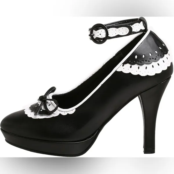 Funtasma Womens Mary Jane Heels Sz 8 Flapper Maid Halloween Dressy - Image 2