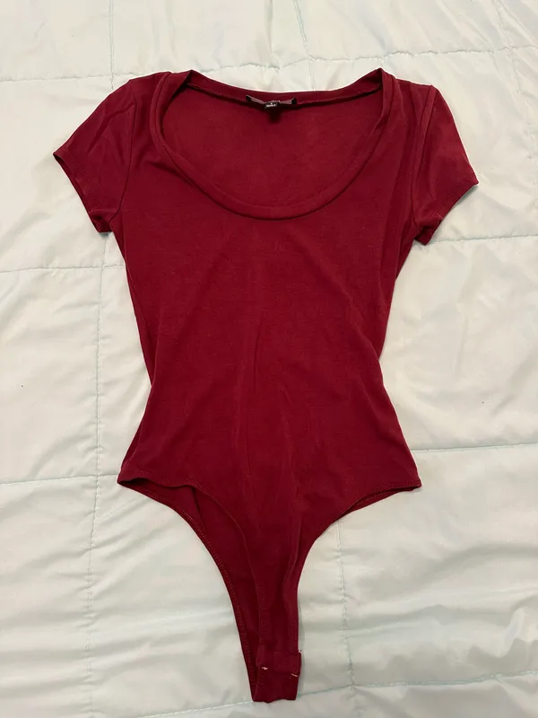 Lulus Burgundy Bodysuit - Image 4