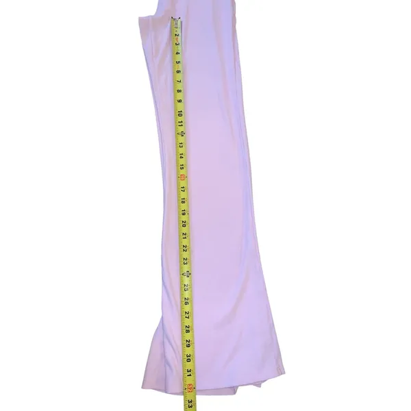 White Fox‎ Lounge Pants Women S Pink Ribbed Lace Trim Flare Coquette Balletcore - Image 4