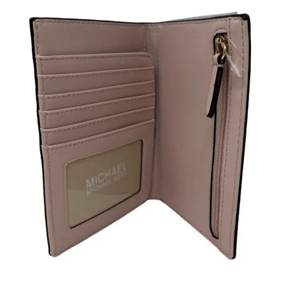 Michael Kors Powder Blush Jet Set Stripe Passport Wallet - Image 4