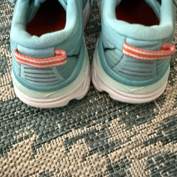 Hoka‎ One One Bondi 7 Shoes Womens Size 10.5 Blue Mesh Athletic Running Cushion - Image 6