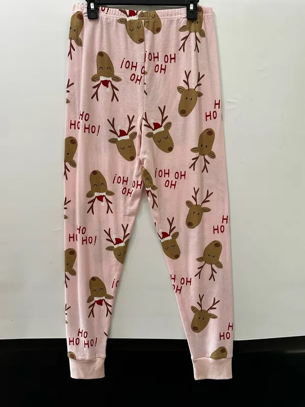 Carter’s Women’s Snug Fit Pajama NEW 2pc Set 100% Cotton Pink Reindeer Medium - Image 7