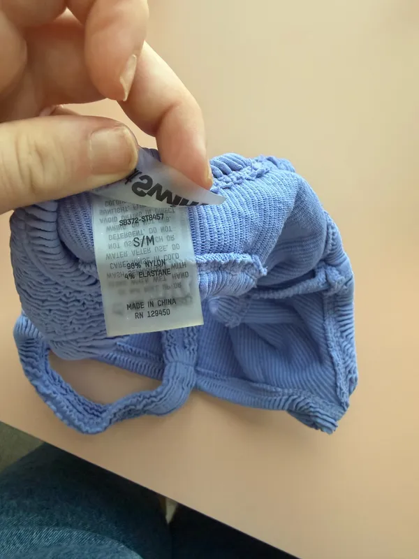 Kut from the Kloth Periwinkle Smocked Swim Bralette - Image 2