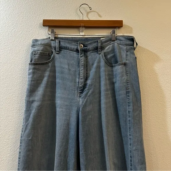 rag & bone Women's Serena High Rise Wide Leg Raw Hem Denim Jeans Size 34‎ - Image 5