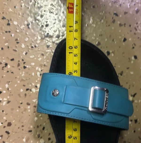 HUNTER Original Leather Platform Sandals Women’s Size 9 10 Turquoise - Image 8
