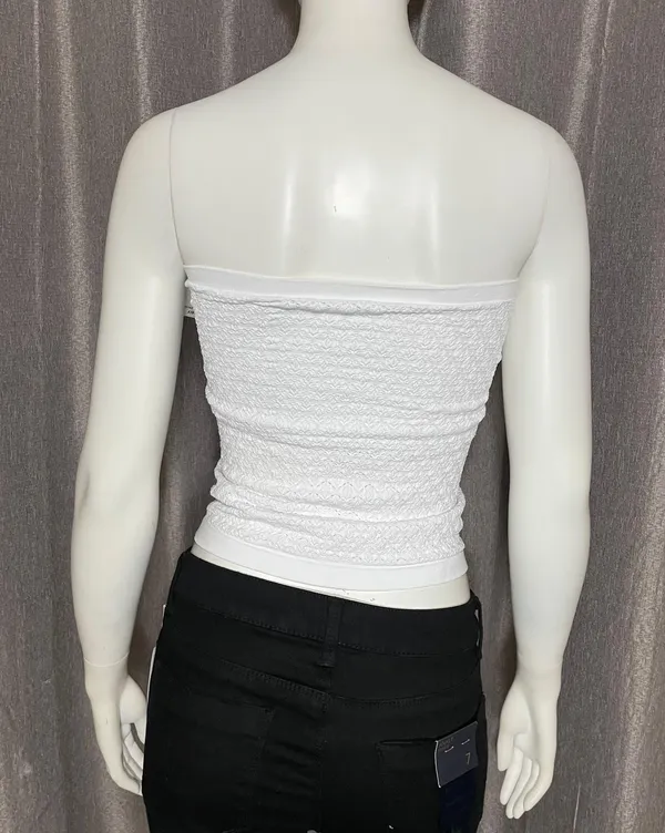 Free People Women’s White Seamless Strapless Bandeau Tube Top - Image 4