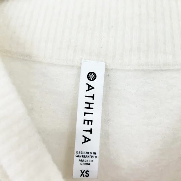Athleta Womens Hawthorn Extra Fine Merino Wool Blend Crewneck Sweater XS Dove‎ - Image 3