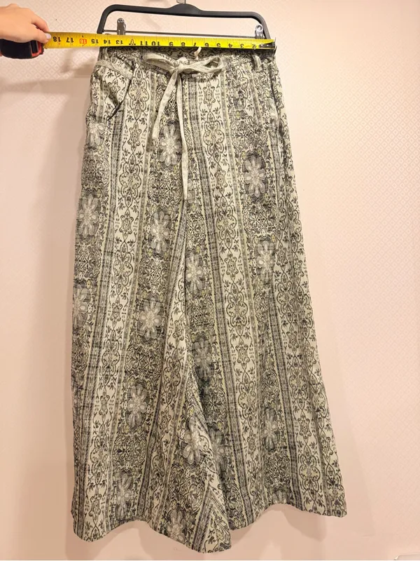 NWT Free People Dahlia Wide-Leg Pants Lemongrass Combo MSRP $198 Size 4 - Image 4
