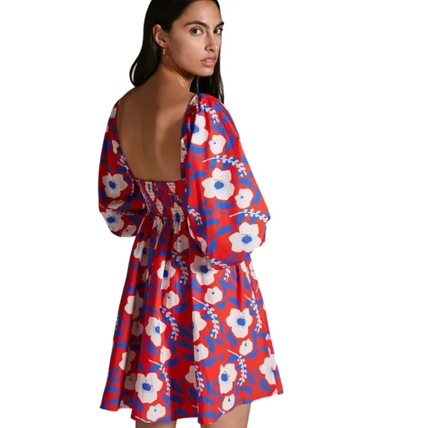 Hutch Anthropologie Size L Floral Printed Mini Dress - Image 2