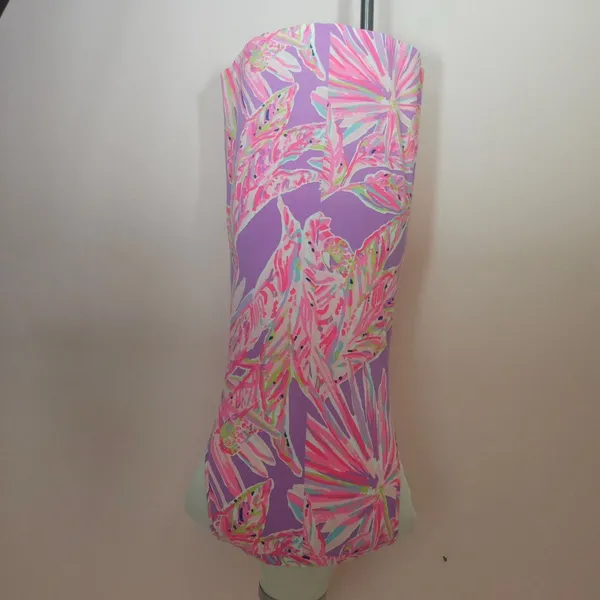 Lilly Pulitzer Amina Dress Sleeveless Designer Bright Floral Sz XS Pima Cotton - Image 5